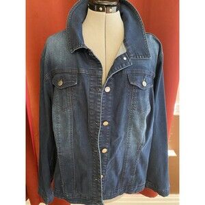 Avenue Denim Jacket Sz-18 Stretch Great For Any Casual Event Cool Nights